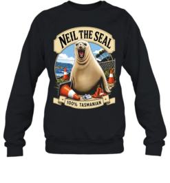 Neil the seal 100_ Tasmanian animal mascot traffic cone beach ocean nature Unisex Sweatshirt