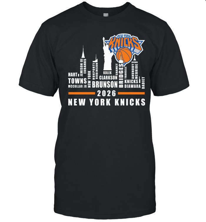 New York Knicks City line Name player 2026 Classic Men's T-shirt