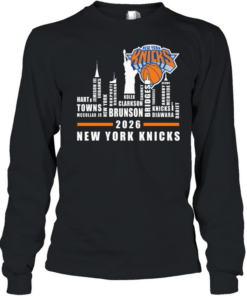 New York Knicks City line Name player 2026 Long Sleeved T-shirt