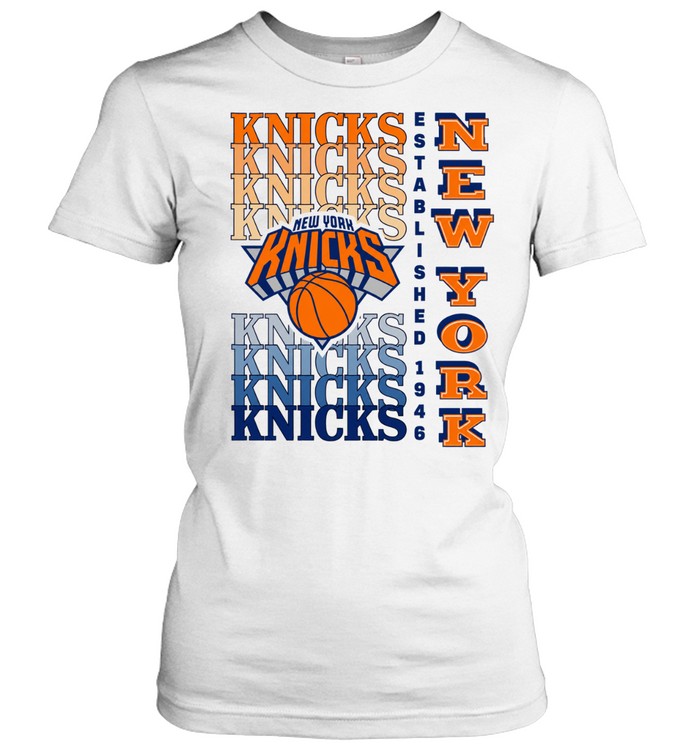 New York Knicks Gradient Wordmark Classic Women's T-shirt
