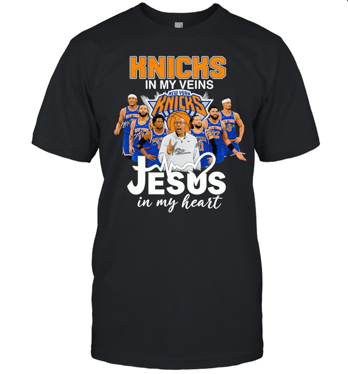 New York Knicks In My Veins Jesus In My Heart Classic Men's T-shirt