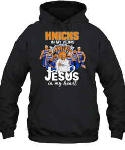 New York Knicks In My Veins Jesus In My Heart Unisex Hoodie