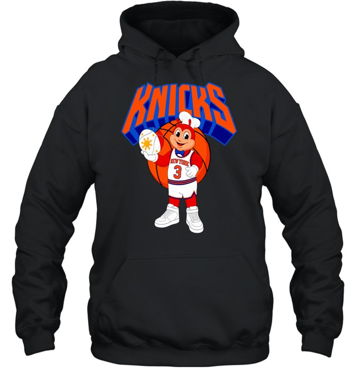 New York Knicks Jollibee fast food mascot jersey basketball humor Unisex Hoodie