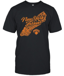 New York Knicks New York Forever Manhattan Map logo Classic Men's T-shirt