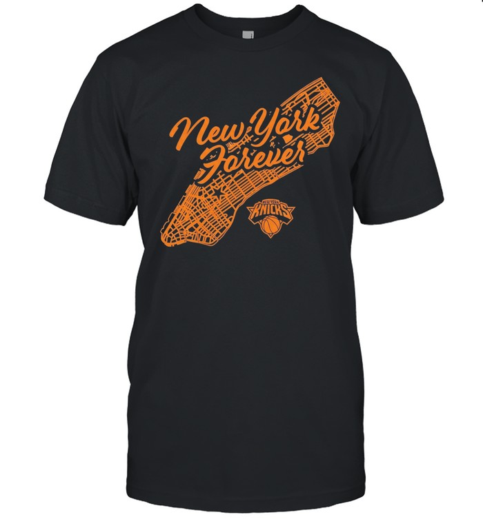 New York Knicks New York Forever Manhattan Map logo Classic Men's T-shirt