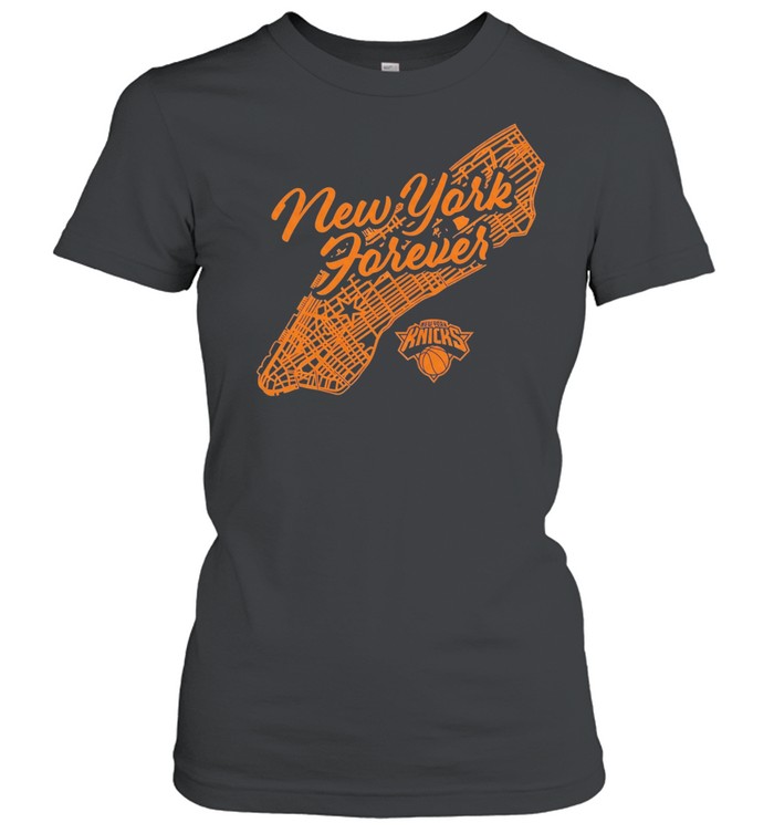 New York Knicks New York Forever Manhattan Map logo Classic Women's T-shirt