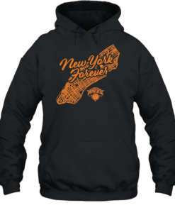 New York Knicks New York Forever Manhattan Map logo Unisex Hoodie