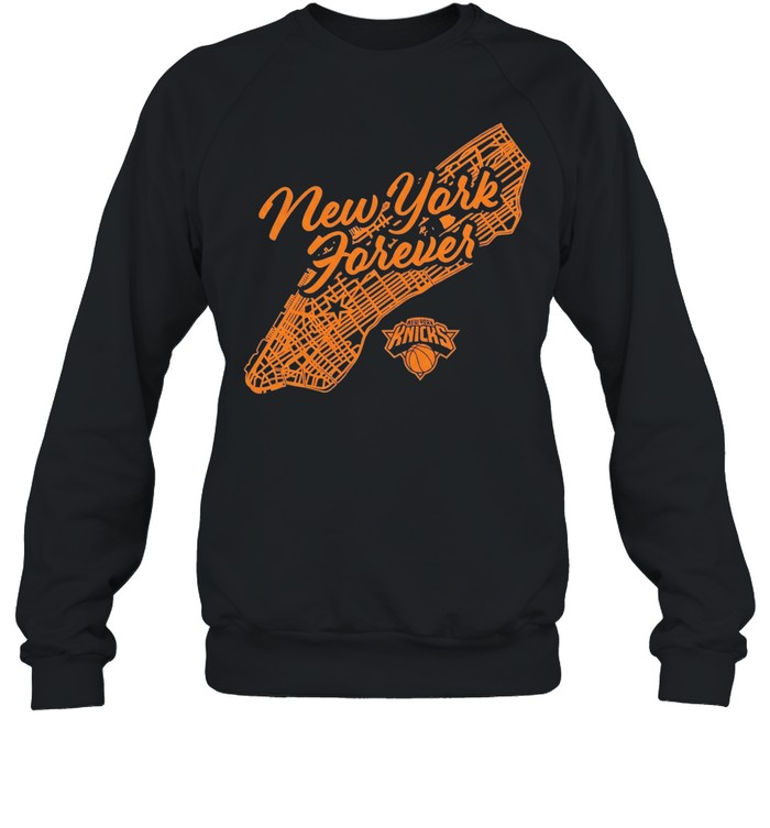New York Knicks New York Forever Manhattan Map logo Unisex Sweatshirt