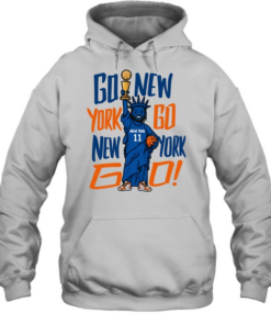 New York Knicks Statue Of Liberty Jalen Brunson Statue Go New York  Unisex Hoodie