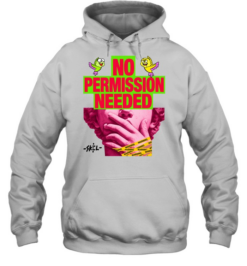 No Permission Needed Modern Streetwear Collage Unisex Hoodie