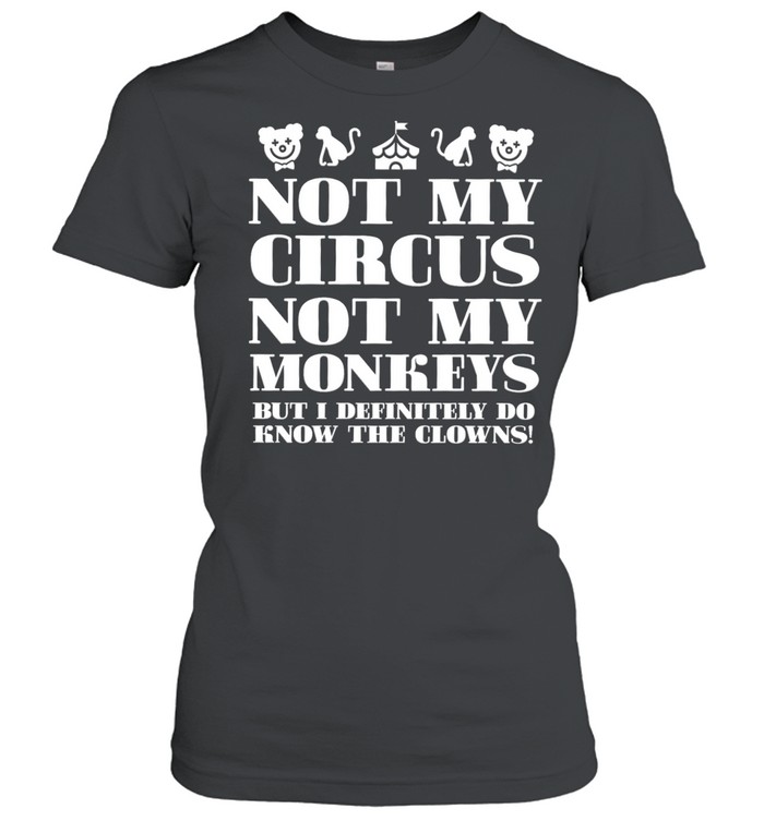 Not My Circus Not My Monkeys But I Definitely Do Know The Clowns Classic Women's T-shirt