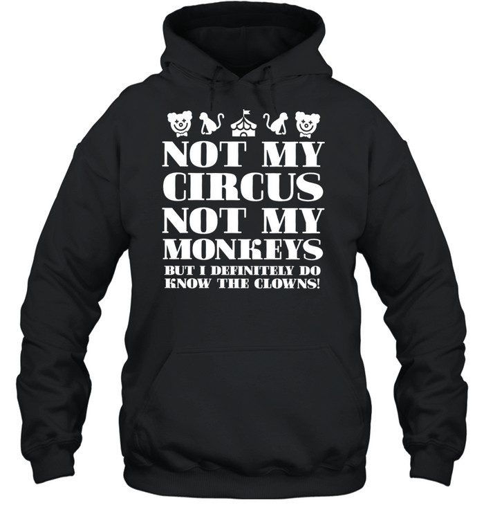 Not My Circus Not My Monkeys But I Definitely Do Know The Clowns Unisex Hoodie
