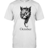 October Demon Cat gothic occult halloween Classic Men's T-shirt
