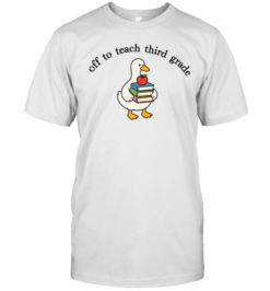 Off To Teach Third Grade T- for Funny Elementary Teachers Classic Men's T-shirt