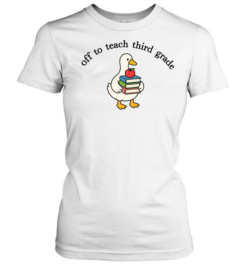 Off To Teach Third Grade T- for Funny Elementary Teachers Classic Women's T-shirt