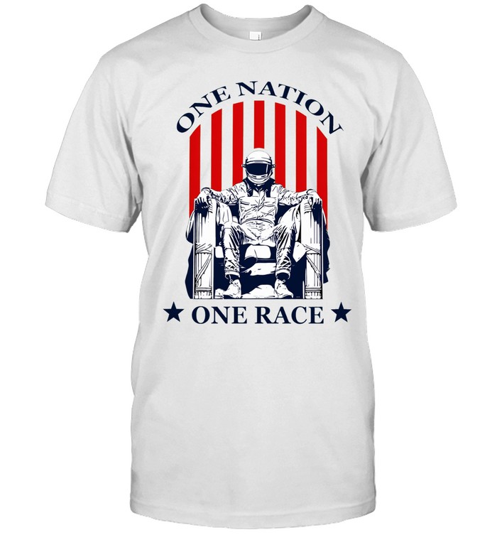 One nation one race racing driver Lincoln Memorial pose Classic Men's T-shirt
