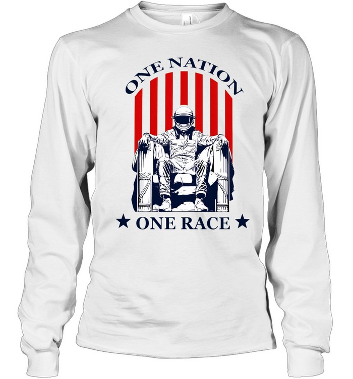 One nation one race racing driver Lincoln Memorial pose Long Sleeved T-shirt