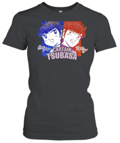 Ozora Tsubasa and Hyuga Kojiro Captain Tsubasa character  Classic Women's T-shirt