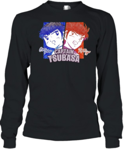 Ozora Tsubasa and Hyuga Kojiro Captain Tsubasa character  Long Sleeved T-shirt