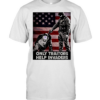Patriot only traitors help invaders soldier flag Classic Men's T-shirt