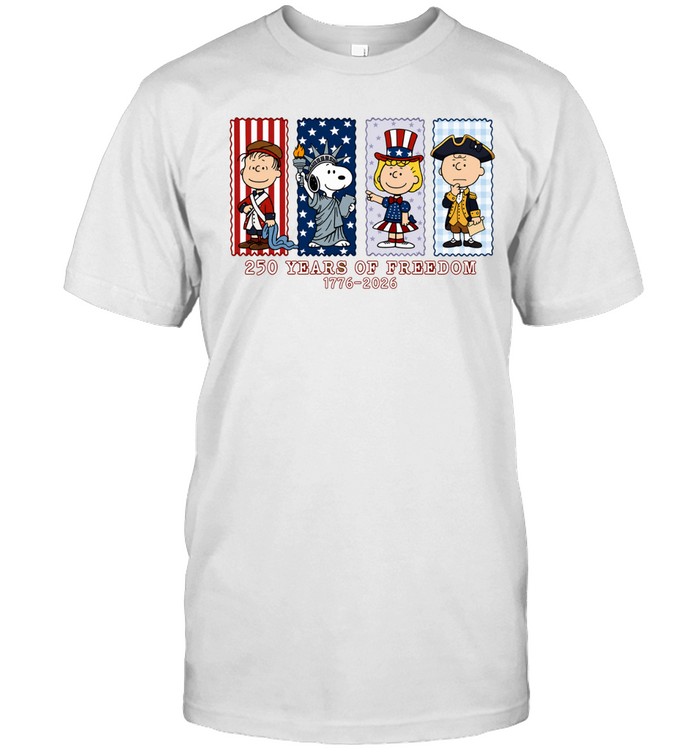 Peanuts 250 years of freedom America 1776 2026 Classic Men's T-shirt