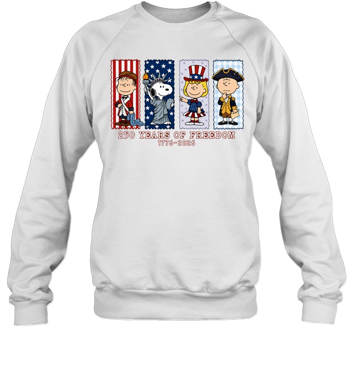 Peanuts 250 years of freedom America 1776 2026 Unisex Sweatshirt