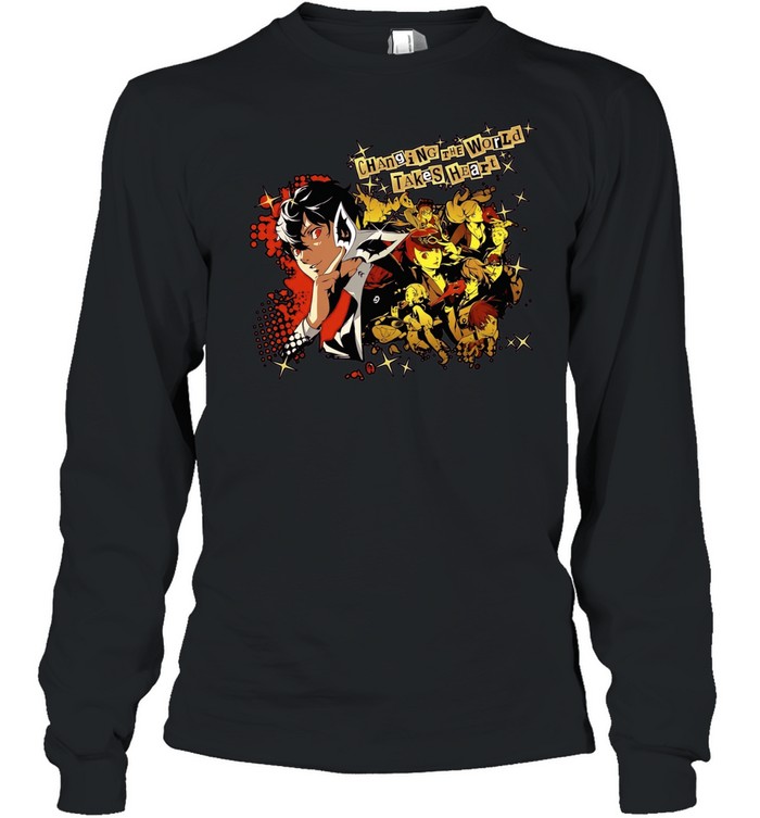 Phantom Thieves Persona 5 Changing the World Takes Heart Long Sleeved T-shirt