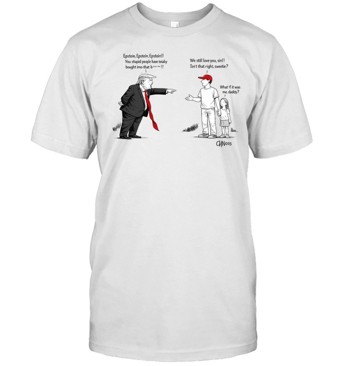 Political cartoon about Epstein and Trump Classic Men's T-shirt