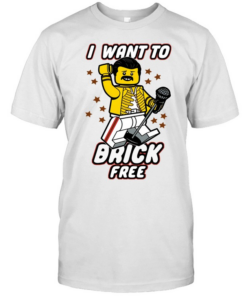 Pretty Lego Freddie Mercury I Want To Brick Free Classic Men's T-shirt