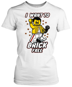 Pretty Lego Freddie Mercury I Want To Brick Free  Classic Women's T-shirt