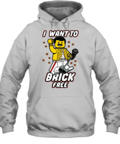 Pretty Lego Freddie Mercury I Want To Brick Free  Unisex Hoodie