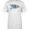 Principal Blue Gingham Pennant T- with Navy Varsity Letters Classic Men's T-shirt
