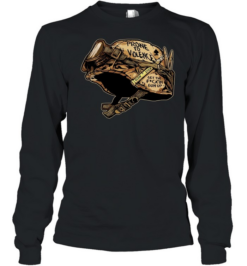 Prone to Violence get the fckin gun up Military Army Soldier Combat Long Sleeved T-shirt