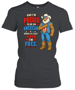 Proud To Be An American Where At Least I Know I Am Free Eagle  Classic Women's T-shirt