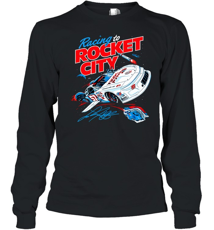 Racing to Rocket City 57 Claremont NC NASCAR Stock Car Speedway Motorsport Long Sleeved T-shirt