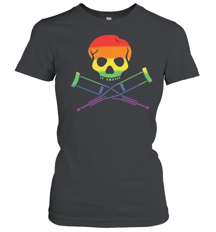 Rainbow Skull with Crutches Pride Classic Women's T-shirt