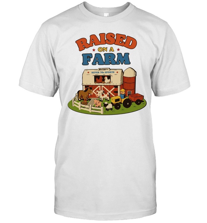 Raised on a Farm Super 70s Sports vintage style Classic Men's T-shirt