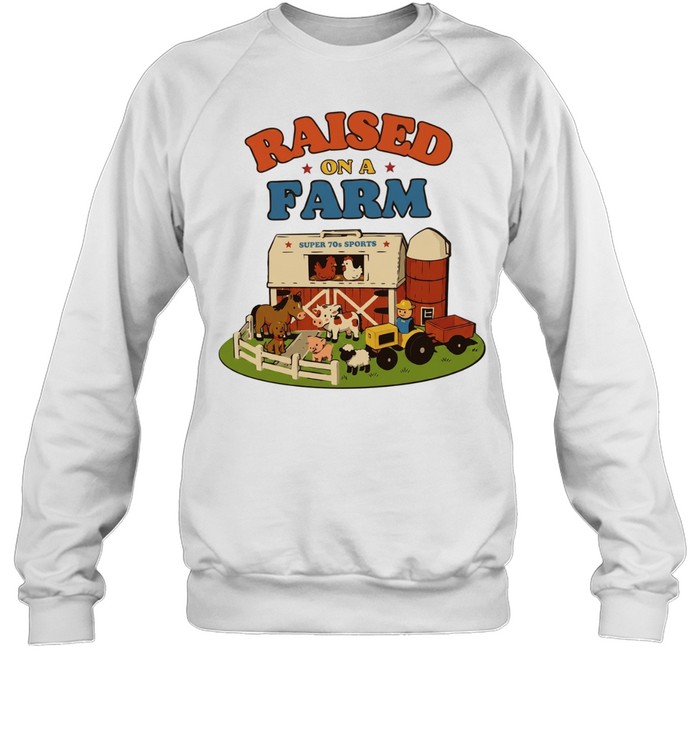 Raised on a Farm Super 70s Sports vintage style Unisex Sweatshirt