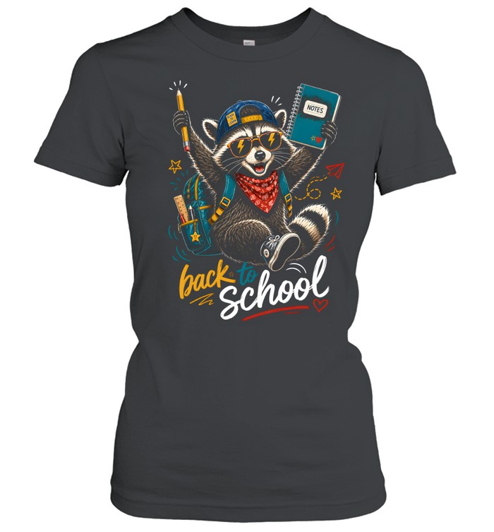 Ready To Learn Raccoon Back To School Classic Women's T-shirt