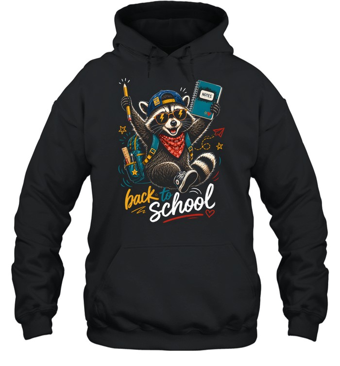 Ready To Learn Raccoon Back To School Unisex Hoodie
