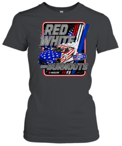 Red White and Burnouts 250 Nascar Chevrolet Camaro 26 Racing speed  Classic Women's T-shirt