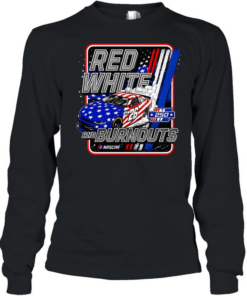 Red White and Burnouts 250 Nascar Chevrolet Camaro 26 Racing speed  Long Sleeved T-shirt
