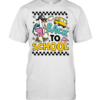 Retro Back to School T- with Cool Goose and Yellow School Bus Classic Men's T-shirt