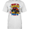 Retro Red Monster Truck Crushing Pencil Pre-K Graphic Tee Classic Men's T-shirt