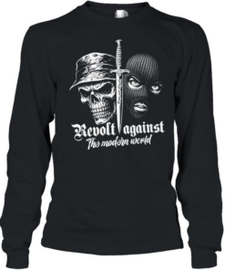 Revolt Against the Modern World Skull and Balaclava  Long Sleeved T-shirt