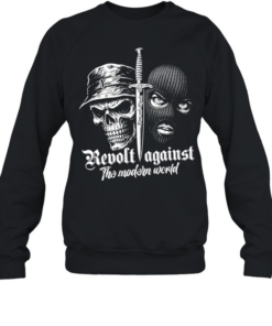 Revolt Against the Modern World Skull and Balaclava  Unisex Sweatshirt