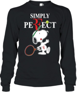 Roger Federer Snoopy Simply Perfect  Long Sleeved T-shirt