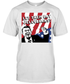 Ronald Reagan let them eat jellybeans American flag Classic Men's T-shirt