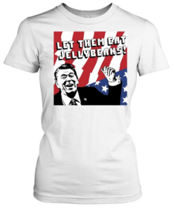 Ronald Reagan let them eat jellybeans American flag  Classic Women's T-shirt