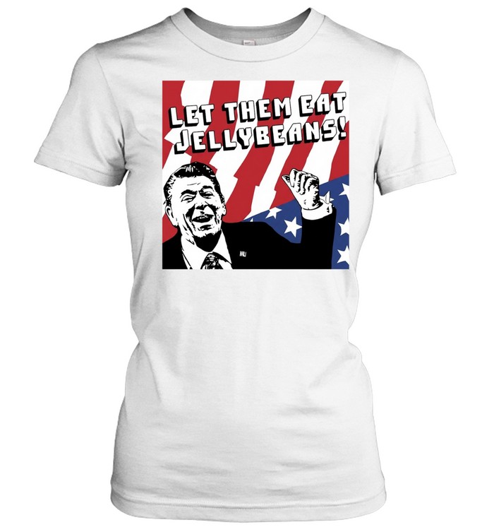 Ronald Reagan let them eat jellybeans American flag Classic Women's T-shirt